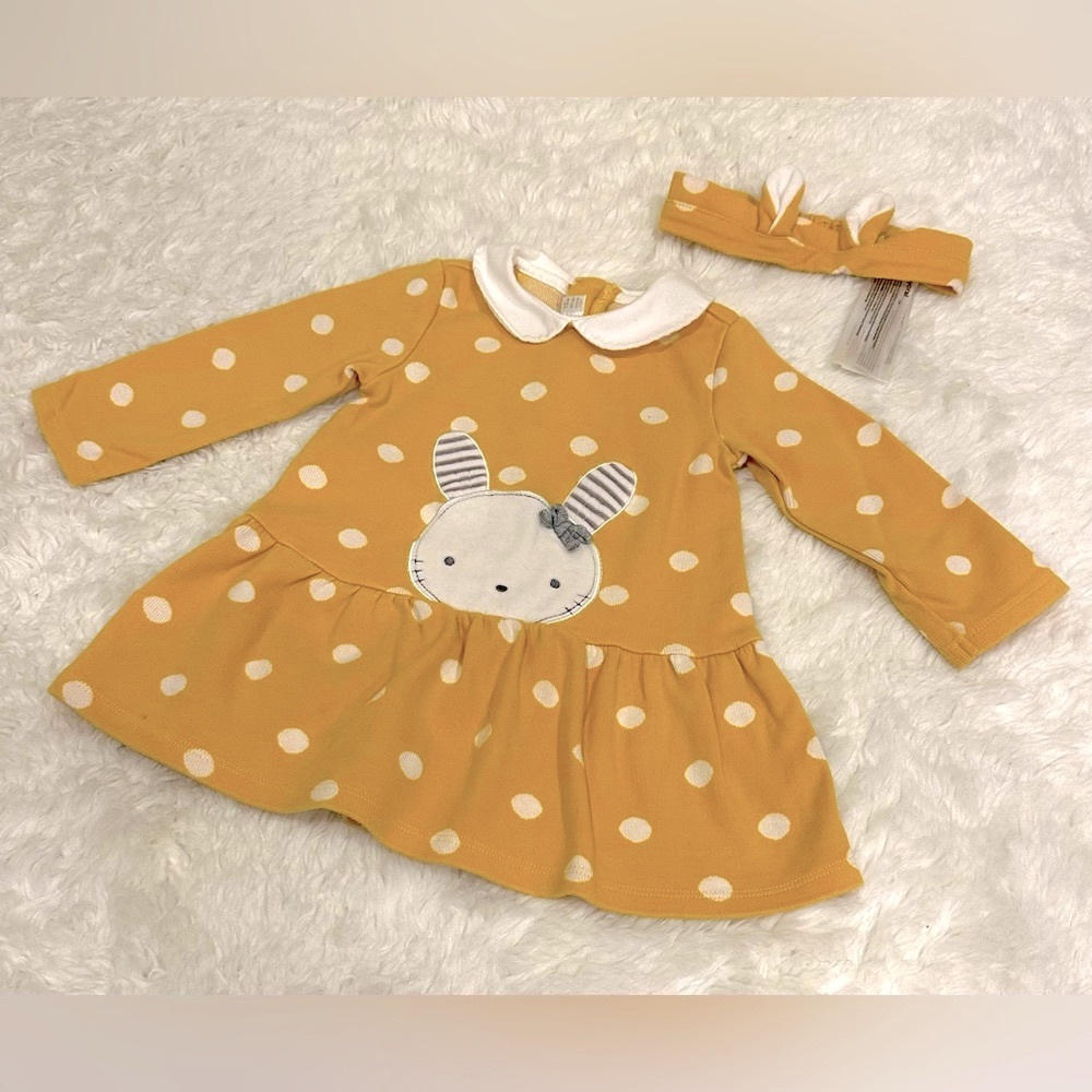 Mayoral - Bunny Dress Set - size 12 months